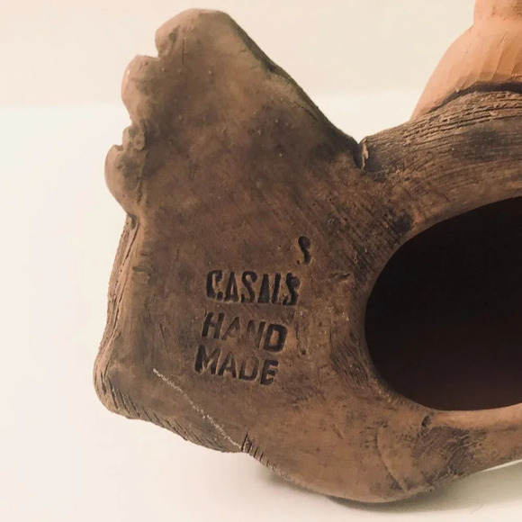 Vintage Hand Made Casals Bull Figurine Clay  Art 5.5 Inch Long Pottery Figure - Picture 11 of 16